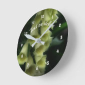 Personalisierte Foxglove-Blume Runde Wanduhr (Winkel)