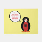 Personalisierte Fr. Pinguin Albanien Fußmatte (Vorderseite)