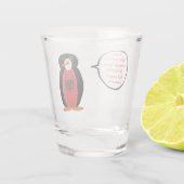 Personalisierte Fr. Pinguin Albanien Schnapsglas (Rückseite)