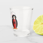 Personalisierte Fr. Pinguin Albanien Schnapsglas (Rechts)