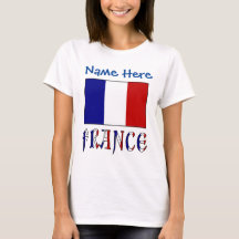Personalisierte Frankreich-Flagge-Erbe-Frauen-