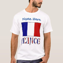 Personalisierte Frankreich-Flagge-Erbe Herren-