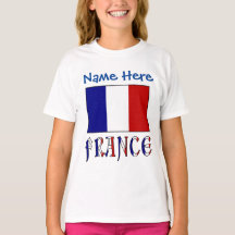 Personalisierte Frankreich-Flagge Heritage Mädchen