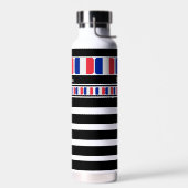 Personalisierte Frankreich - Patriotische Flagge Trinkflasche (Links)