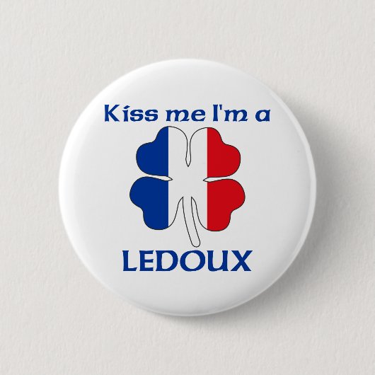 Personalisierte Franzosen küssen mich, den ich Button (Vorderseite)