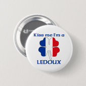 Personalisierte Franzosen küssen mich, den ich Button (Vorne & Hinten)