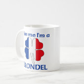 Personalisierte Franzosen küssen mich, den ich Kaffeetasse (Vorderseite Links)