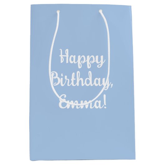 Personalisierte Französisch-Blue-Gift-Bag Mittlere Geschenktüte (Vorderseite)