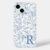 Personalisierte französische Blumenschildkröte Case-Mate iPhone Hülle (Rückseite)