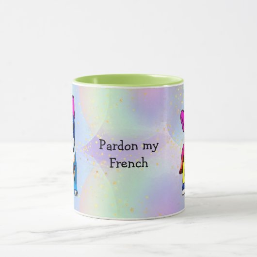 Personalisierte französische Bulldog-Tasse und Ges Tasse (Zentrum)