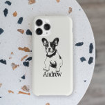 Personalisierte französische Bulldog-Welpe wählen  Case-Mate iPhone Hülle<br><div class="desc">Niedliche Grafik eines französischen Bulldog Welpen mit anpassbarem Text/Name/Initial/Monogramm und Hintergrundfarbe. Sie können die Hintergrundfarbe leicht in eine beliebige Farbe ändern: Klicken Sie auf die Schaltfläche Anpassen > Klicken Sie oben auf Bearbeiten > Hintergrund> Ein Farbmenü erscheint, wählen Sie einen oder geben Sie einen Hexcode für jede gewünschte Farbe ein....</div>