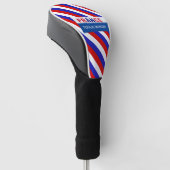 Personalisierte französische Flagge Golf Headcover (angewinkelt)