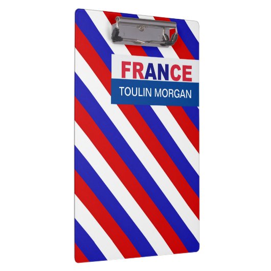 Personalisierte französische Flagge Klemmbrett (Rechts)