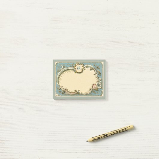 Personalisierte französische gerahmte post-it klebezettel (Auf Schreibtisch)