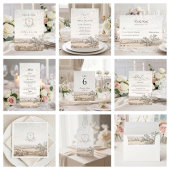 Personalisierte französische Landhochzeit Monogram Gästebuch
