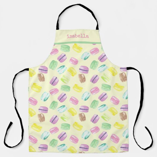 Personalisierte französische Macarons |Macaroons Schürze (Vorderseite)