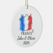 Personalisierte französische Ornamente, französisc Keramik Ornament (Rechts)