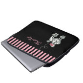 Personalisierte französische Pudel-Laptoptasche Laptopschutzhülle (Vorne Knopf)