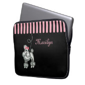 Personalisierte französische Pudel-Laptoptasche Laptopschutzhülle (Vorderseite Links)