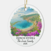 Personalisierte französische Riviera Ornament, Fra Keramik Ornament (Links)
