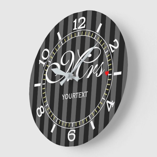 Personalisierte Frau auf Große Wanduhr (Winkel)