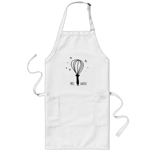 Personalisierte Frau Baker Lange Schürze (Vorne)