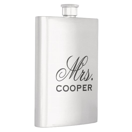 Personalisierte Frau Bride Wedding Keepake Flachmann (Rechts)