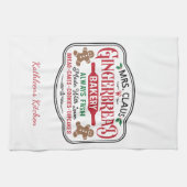Personalisierte Frau Claus Weihnachtskochtbacken Geschirrtuch (Horizontal)