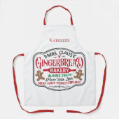 Personalisierte Frau Claus Weihnachtskochtbacken Schürze (Vorderseite)