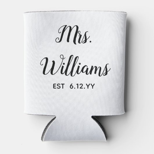 Personalisierte Frau Est Ihr Date Bride Geschenk C Dosenkühler (Vorderseite)