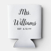 Personalisierte Frau Est Ihr Date Bride Geschenk C Dosenkühler (Rückseite)