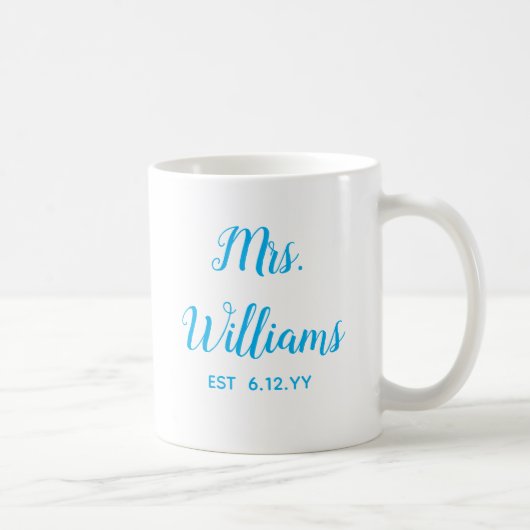 Personalisierte Frau Est Ihr Date Bride Geschenk C Kaffeetasse (Rechts)