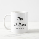 Personalisierte Frau Est Ihr Date Bride Geschenk C Kaffeetasse (Links)