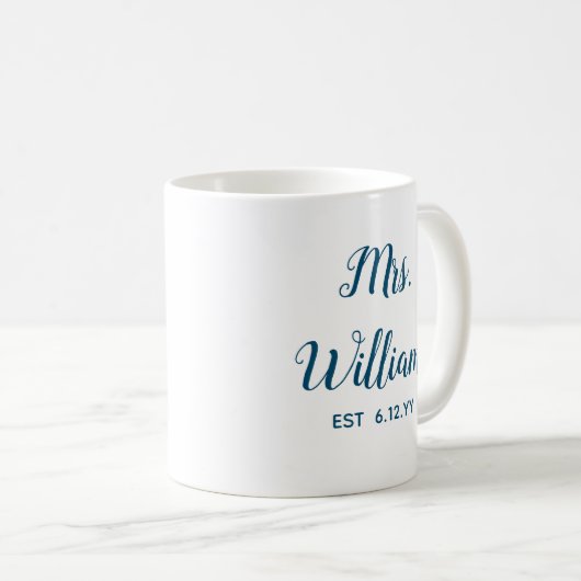 Personalisierte Frau Est Ihr Date Bride Geschenk C Kaffeetasse (VorderseiteRechts)