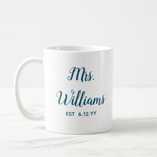 Personalisierte Frau Est Ihr Date Bride Geschenk C Kaffeetasse (Links)