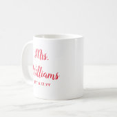 Personalisierte Frau Est Ihr Date Bride Geschenk C Kaffeetasse (Vorderseite Links)