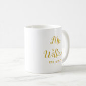 Personalisierte Frau Est Newlywed Bride Gift Custo Kaffeetasse (VorderseiteRechts)