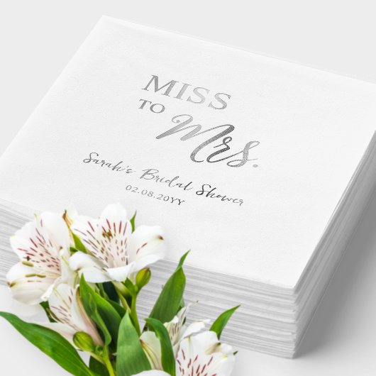 Personalisierte Frau Foil Brautparty Servietten Mit Folie