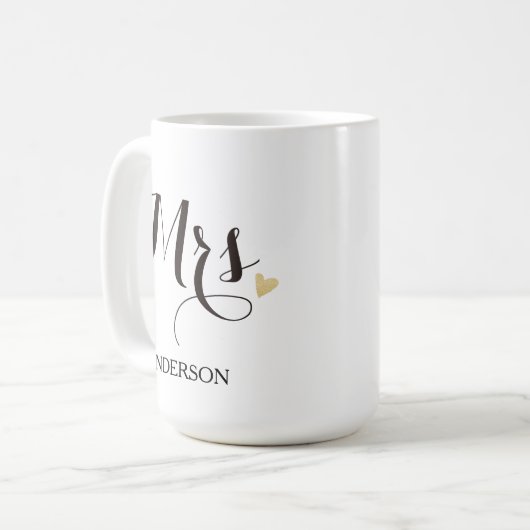 Personalisierte Frau Future Mrs. Kaffeetasse (Vorderseite Links)