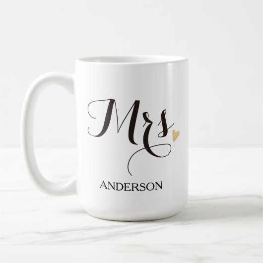 Personalisierte Frau Future Mrs. Kaffeetasse (Links)