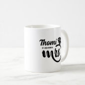 personalisierte Frau Geschenkschrift Kaffeetasse (VorderseiteRechts)