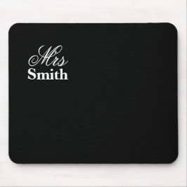 Personalisierte Frau Name Black Mousepad