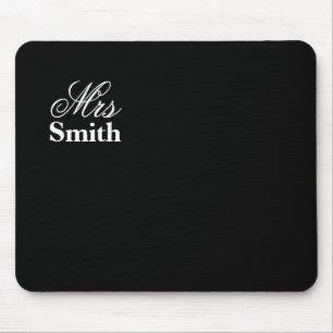Personalisierte Frau Name Black Mousepad