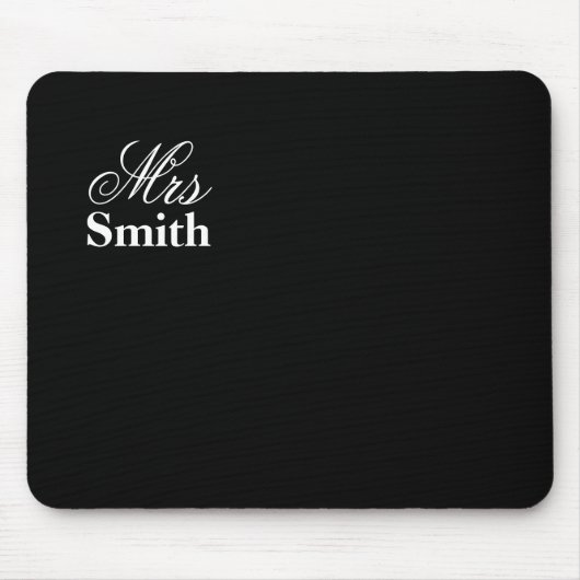Personalisierte Frau Name Black Mousepad (Vorne)
