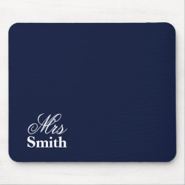 Personalisierte Frau Name Navy Mousepad