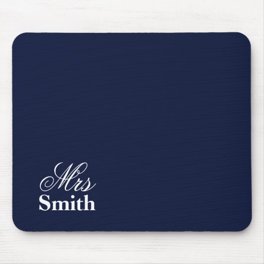 Personalisierte Frau Name Navy Mousepad (Vorne)
