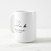 Personalisierte Frau New Bride Groom Husband Ehefr Kaffeetasse (Vorderseite Links)