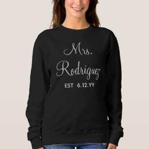 Personalisierte Frau Newlywed Custom Gift for Brid Sweatshirt
