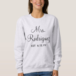 Personalisierte Frau Newlywed Custom Gift for Brid Sweatshirt