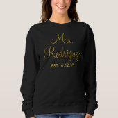 Personalisierte Frau Newlywed Custom Present for B Sweatshirt (Vorderseite)